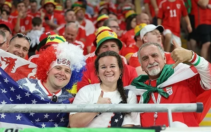 United States and Wales supporters at the 2022 FIFA World Cup