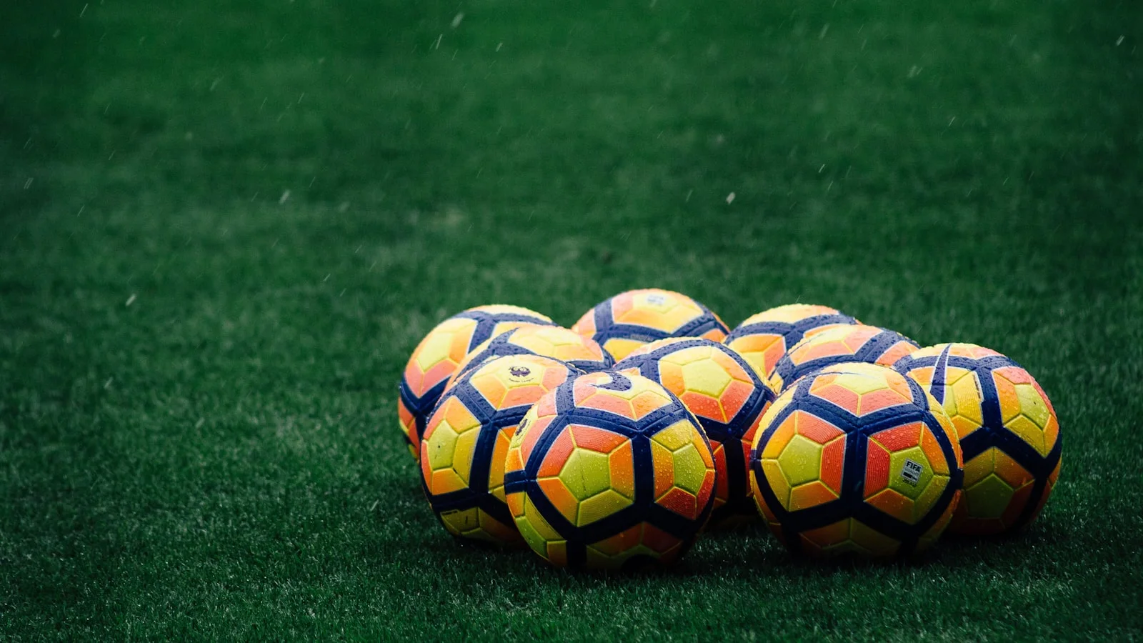 Sports ball on a grass field