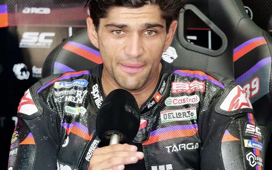 Jorge Martin speaking in the MotoGP paddock