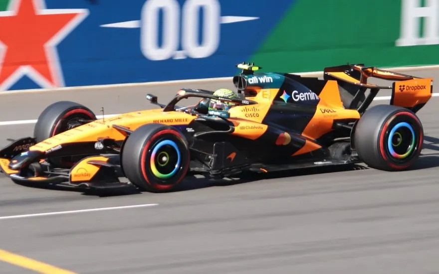 Lando Norris driving the McLaren MCL40 during qualifying at the 2026 Chinese Grand Prix
