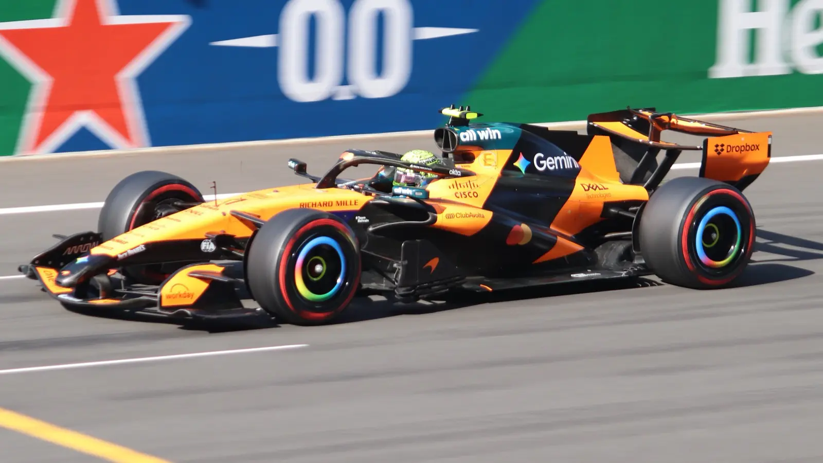 Lando Norris driving the McLaren MCL40 during qualifying at the 2026 Chinese Grand Prix