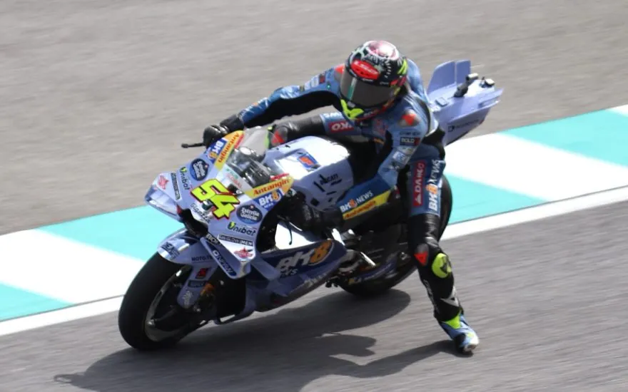 Fermín Aldeguer riding the Gresini Racing Ducati at the 2025 Malaysian Grand Prix