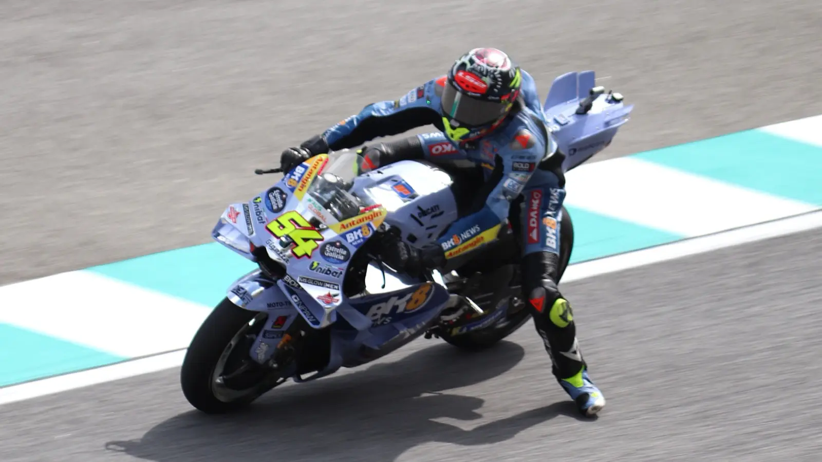 Fermín Aldeguer riding the Gresini Racing Ducati at the 2025 Malaysian Grand Prix