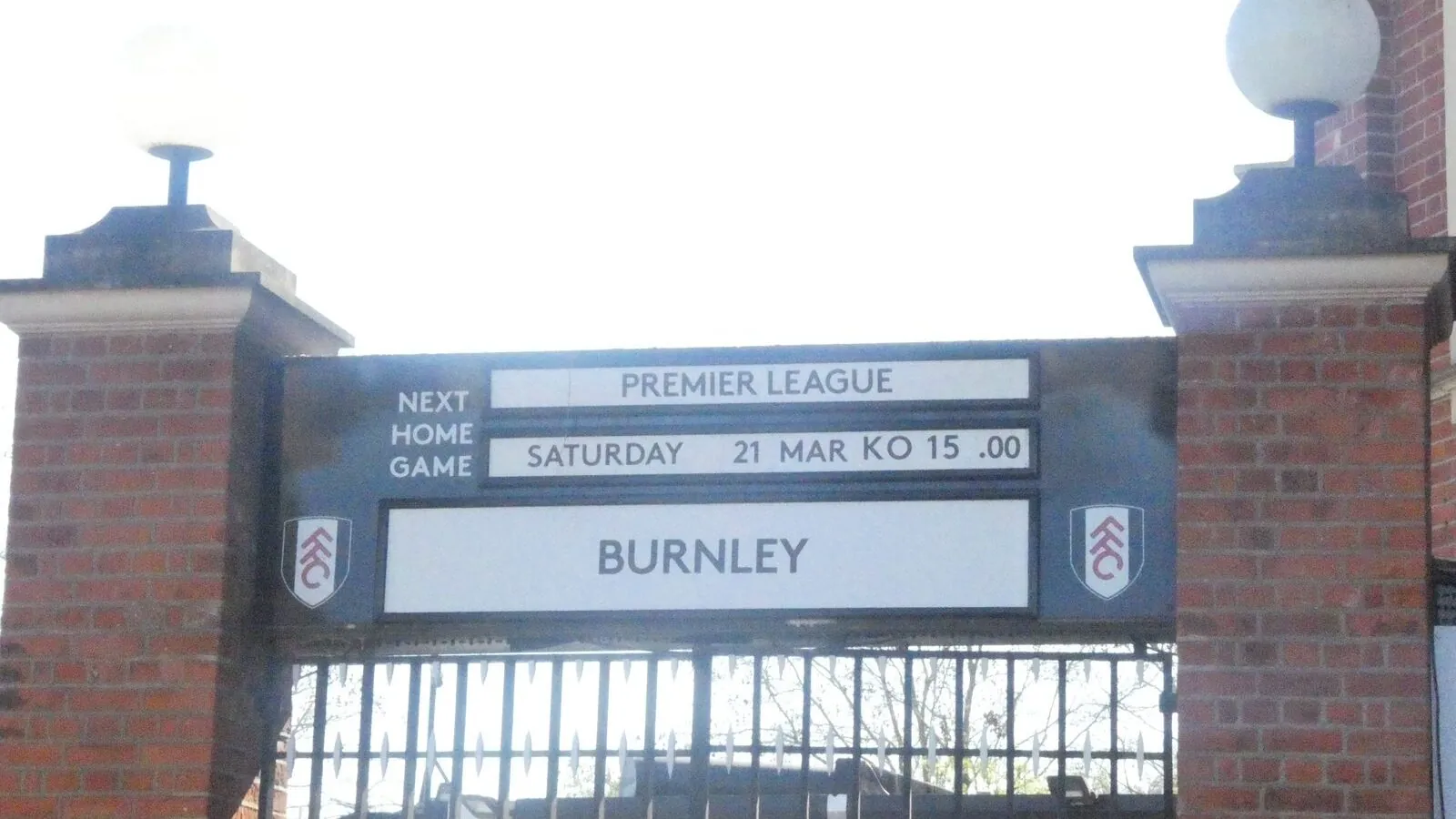 Fulham in action against Burnley in a Premier League match