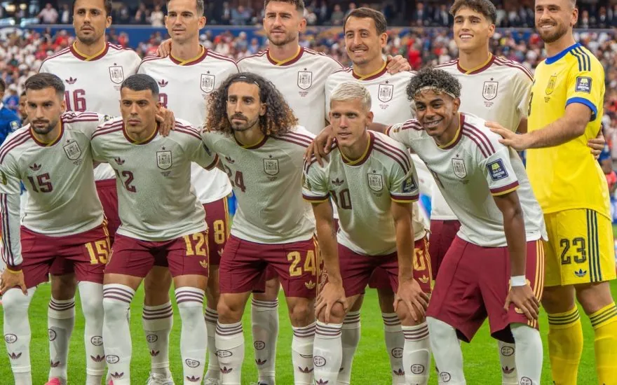 Spain national team starting XI at a 2026 international