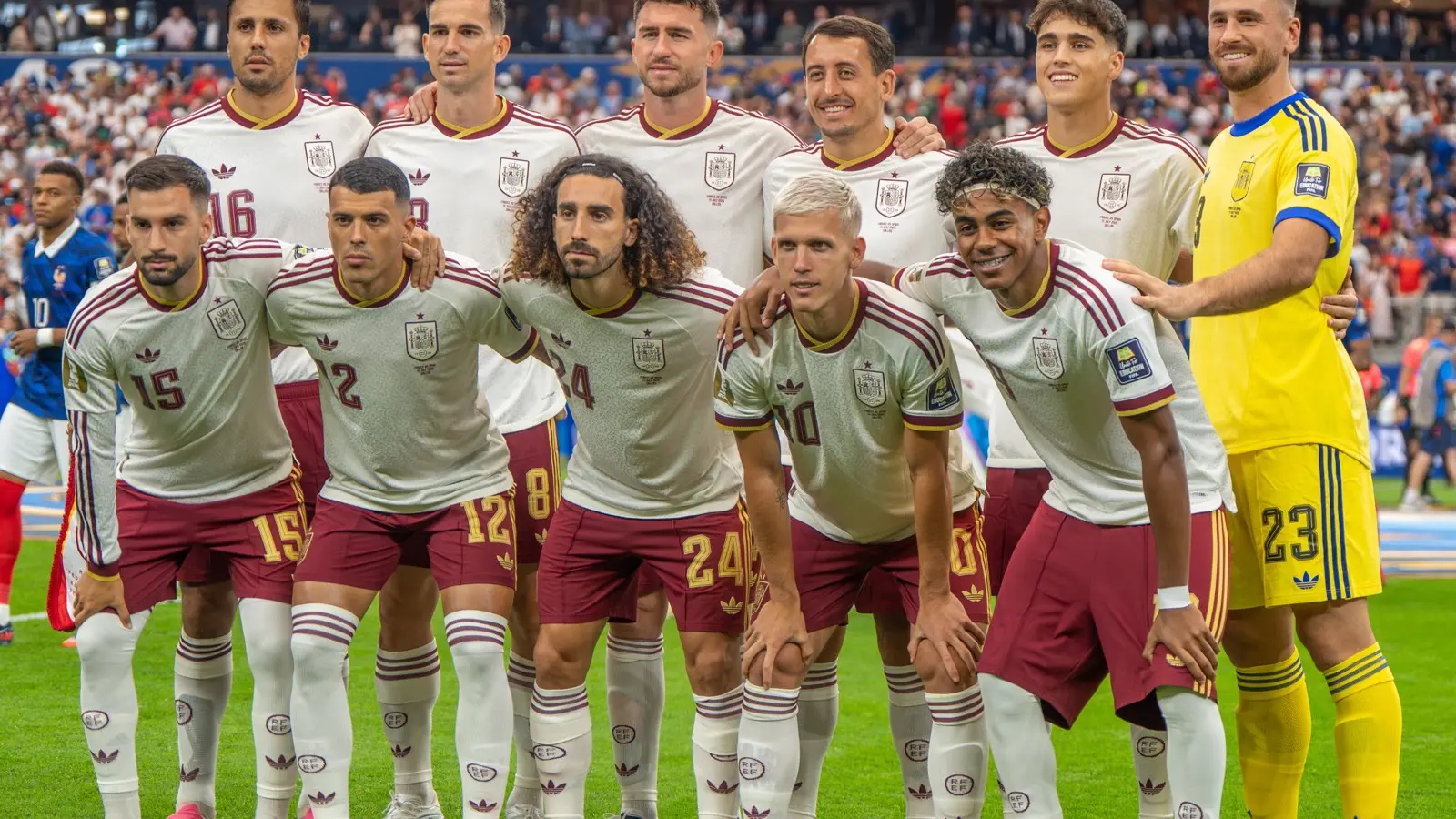 Spain national team starting XI at a 2026 international