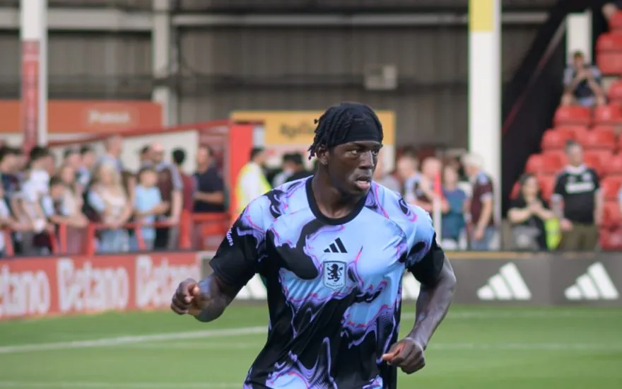 Brian Madjo in Aston Villa colours during a July 2026 match