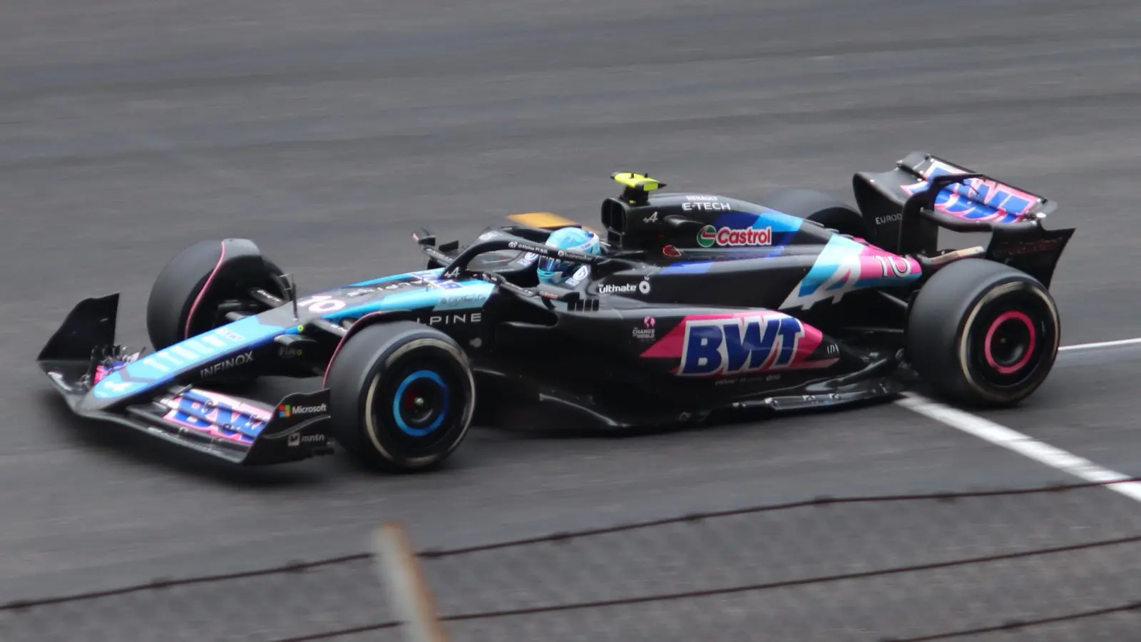 Pierre Gasly driving an Alpine at the 2024 Chinese Grand Prix
