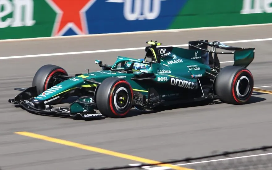 Fernando Alonso driving the Aston Martin AMR26 during 2026 Chinese Grand Prix qualifying, contextual image
