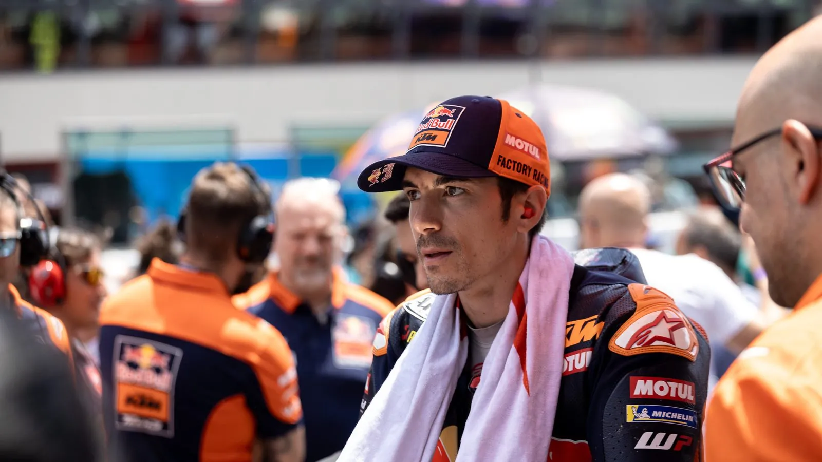 Maverick Viñales in Red Bull KTM Tech3 gear at the 2025 Italian Grand Prix