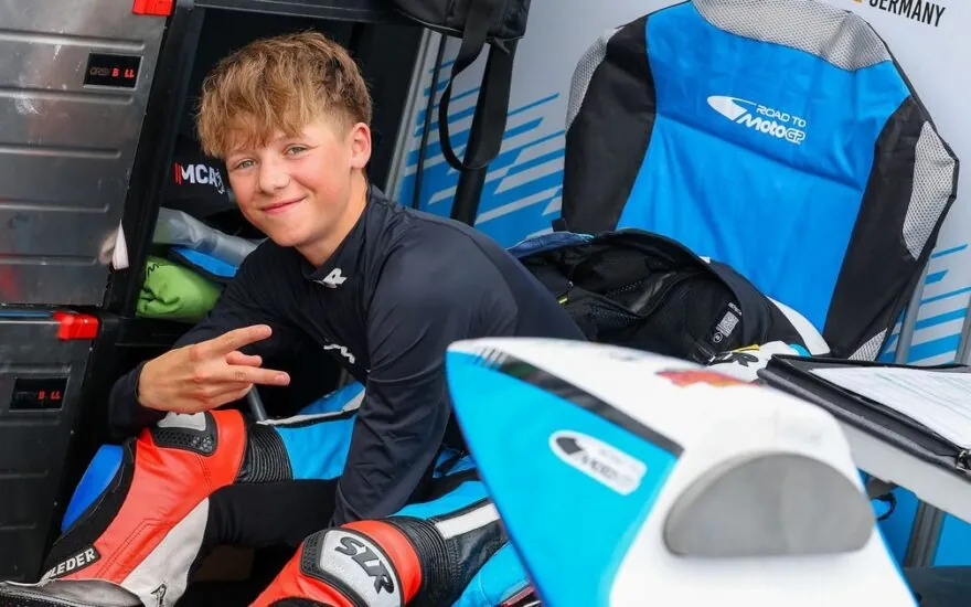 Official MotoGP image accompanying Robin Siegert and the Red Bull MotoGP Rookies Cup promotion